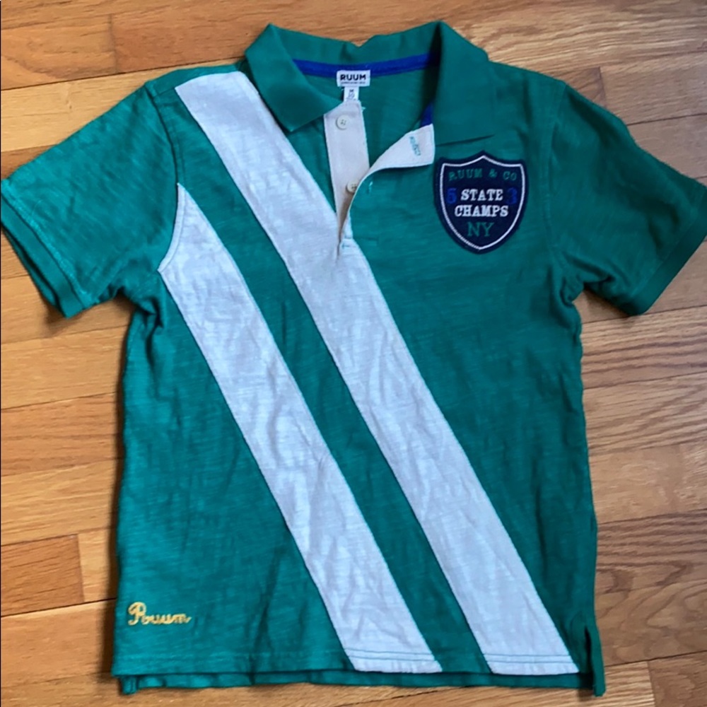 Ruum boys green polo shirt 10
